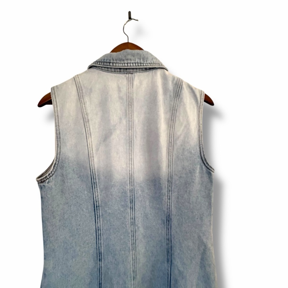 Kut from the Kloth Gretel Denim Shirt Dress Size  Medium Light Wash - Picture 12 of 15